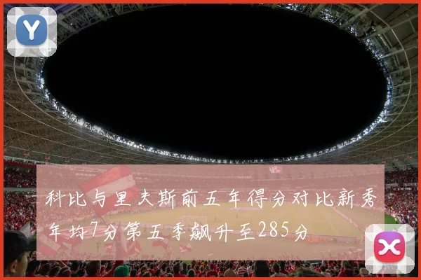科比与里夫斯前五年得分对比新秀年均7分第五季飙升至285分